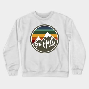 Go Greek Mountain Patch Crewneck Sweatshirt